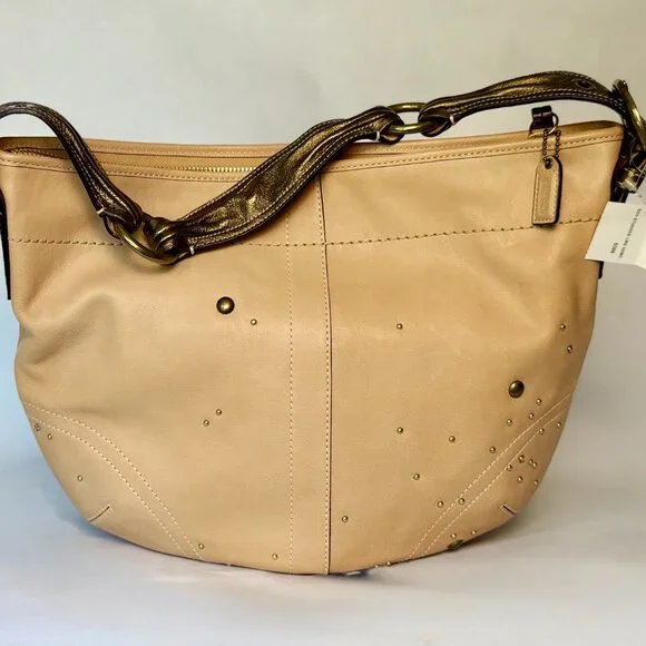 Coach Soho Studded Leather Tassel Hobo Bag - Picture 2 of 9